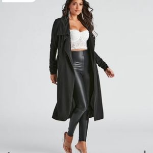 Black trench jacket